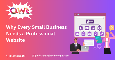 Why every small business needs a professional website illustration with web design elements