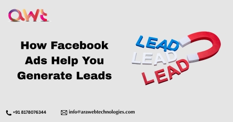 Facebook Ads for Lead Generation concept with magnet illustration