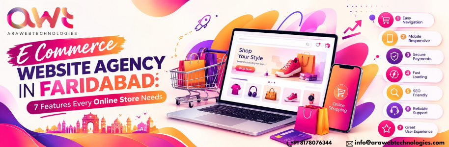 E Commerce Website Agency in Faridabad offering professional online store design, development, secure payment integration, and user-friendly shopping experiences.